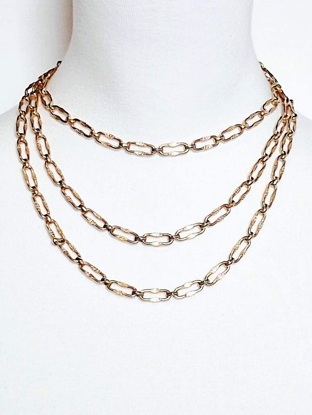MONET | Vintage | Necklace | 53" Pattern Link Chain